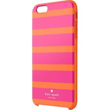 iPhone 6 Plus Kate Spade Pink Orange KineticStripe Hybrid Hard Shell Case