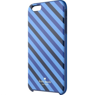 iPhone 6 Plus Kate Spade Blue Diagonal Stripe Hybrid Hard Shell Case