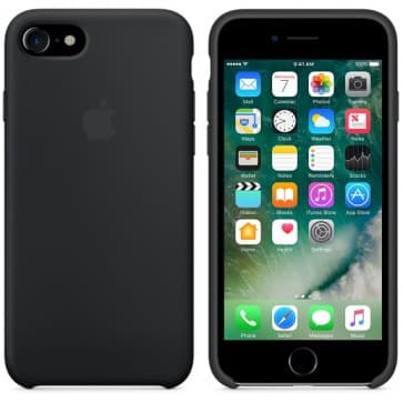 Silicone Case for Apple iPhone 7 - Black