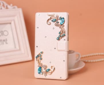 Fancy Bling Rhinestone Silky Flip Case for iPhone SE  5s 5