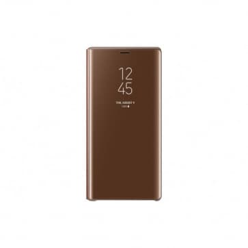 Official Samsung Galaxy Note 9 Clear View Standing Cover Case - Brown