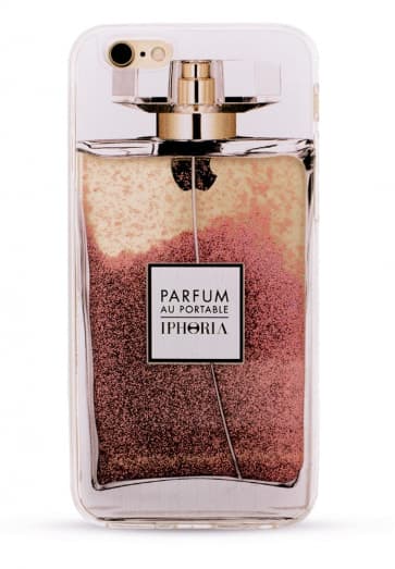 IPHORIA Liquid Case Parfum au Portable Pink Glitter for iPhone 7