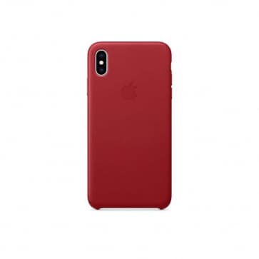 iPhone XS Max Leather Case - Red