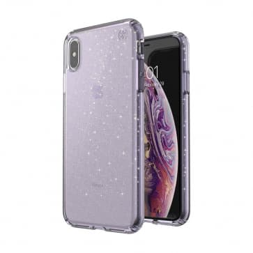 Speck Presidio Clear + Glitter iPhone MAX Purple