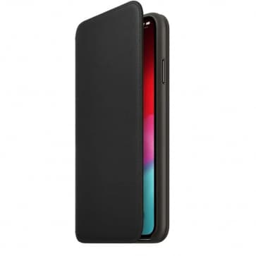 iPhone XR Leather Folio - Black