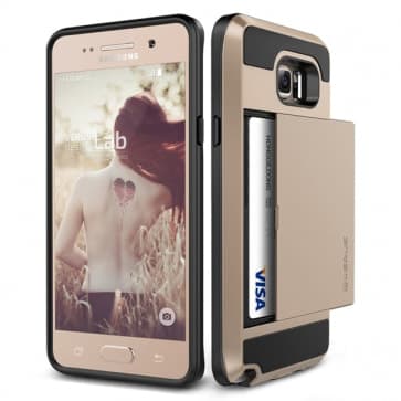 Verus Damda Hard Credit Card ID Holder Case For Galaxy Note 5 Gold