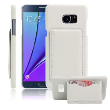 Leather Cardholder Back Case For Galaxy Note 7 White
