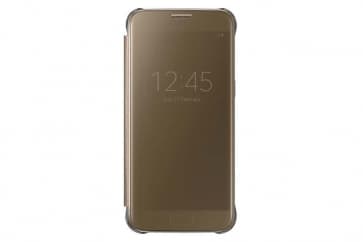 Official Samsung Galaxy S7 Clear View Cover Case - Gold