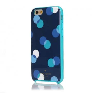 iPhone 7 Plus Kate Spade Trapping Dots Navy Teal Blue Gel Hybrid Hardshell Case