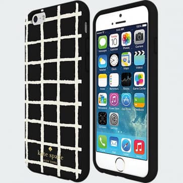 iPhone 6 Kate Spade Black/White Paintery Check Hybrid Hardshell Case