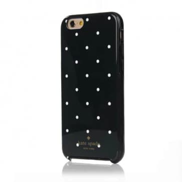 iPhone 6 Plus Kate Spade Larabee Dot Hybrid Hard Shell Case Black Cream