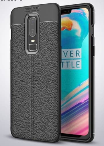 One Plus 6 Leather Style TPU Case