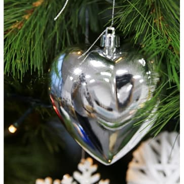 Heart Shape Christmas Tree Bulbs 3 Pcs