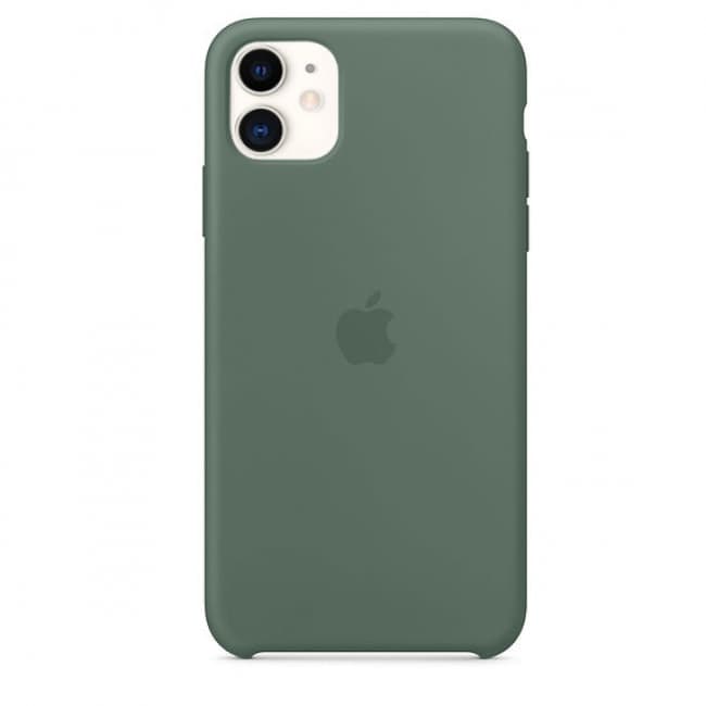 iphone 11 pro silicone case pine green