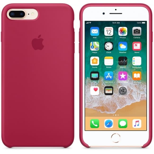 Iphone 8 7 Plus Silicone Case Rose Red Tablet Phone Case
