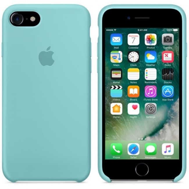 Silicone Case For Apple Iphone 7 Sea Blue Tablet Phone Case