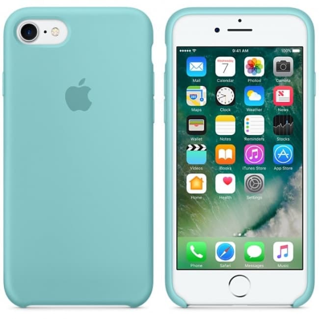 Silicone Case For Apple Iphone 7 Sea Blue Tablet Phone Case