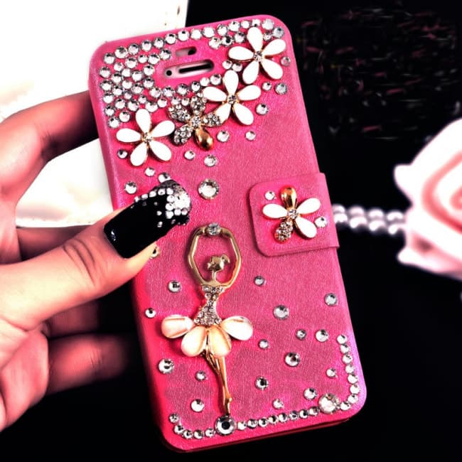 Luxury Rhinestone Bling Flip Wallet Case for iPhone 6 6s | Tablet Phone