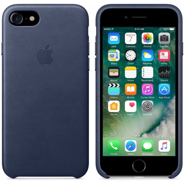 leather case for apple iphone 7 8 midnight blue