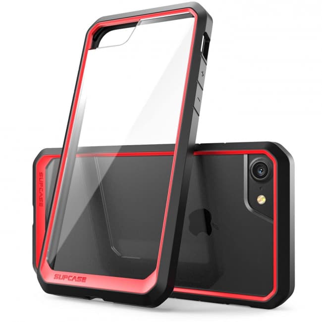 Supcase Unicorn Beetle Series Hybrid Clear Case For Iphone 7 Red Black Tablet Phone Case