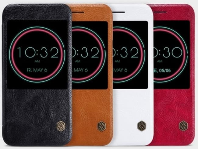 htc 10 genuine leather ice view case