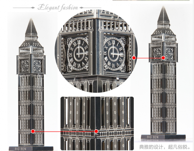 DIY 3D Stainless Steel Metal Puzzle Laser CutLondon Big