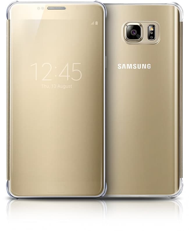 samsung galaxy note 5 clear view cover gold
