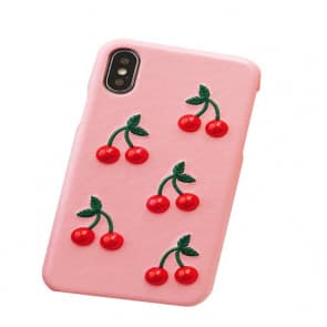 Cherry Faux Leather iPhone 8 7 Case