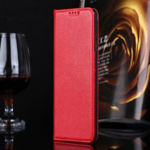 Real Premium Leather Wallet Folio Galaxy S5 Case and Stand Red