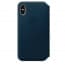 iPhone X Leather Folio - Cosmos Blue