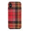iPhone X Plaid Pattern Fabric Case