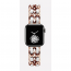 Rose Gold Stainless Steel Leather Apple Watch Wrist Band Fashion Designer Inspired Double Leather Chain