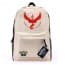 Pokemon Go White Canvas Backpack - Team Valor Red