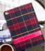 Designer Tartan Check Pattern Fabric Case for iPad Mini 3 2 1