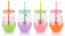 Tanana Summer Iced Drink Short Cup with lid & straw 300ml, 10oz