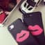 IPHORIA Appliqué Lips Faux-Leather Case for iPhone 7