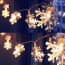 Snowflake Shape LED Christmas Lights - 5 Meters /  16 Feet
