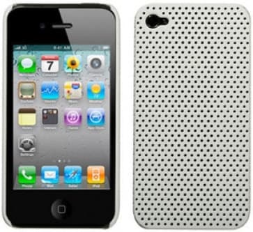 iPhone 4 Bianco Perforato Caso A Scatto Generico Tocco Morbido In Caso Griffin Flexgrip