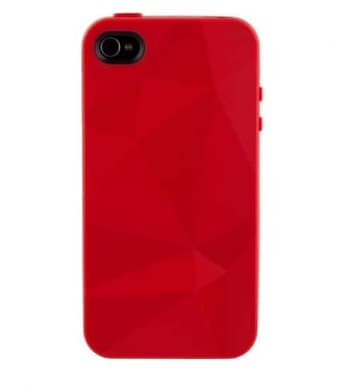Caixa Geométrica Da Salpicadura Para O iPhone 4 Indirock Vermelho