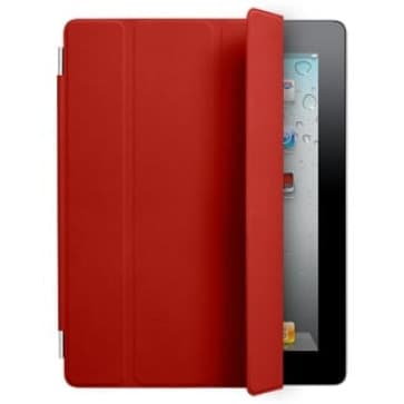 Capa Inteligente Para Apple iPad 2 E O Novo Couro De iPad-Vermelho