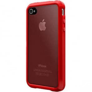 Caso Vermelho Híbrido De Guarnição De Aparelho Para O Apple iPhone 4