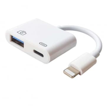 Lightning to USB Camera Adapter, USB 3.0 Female OTG Adapter Cable
