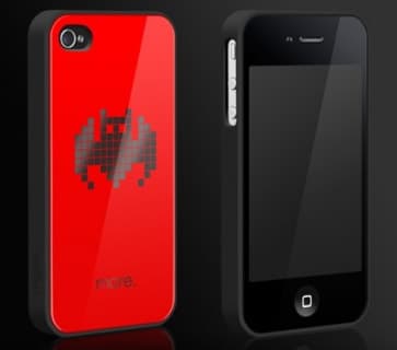 Mere Cubic Sort Eksklusiv Kollektion TPU Taske til iPhone 4 / 4S - Bat
