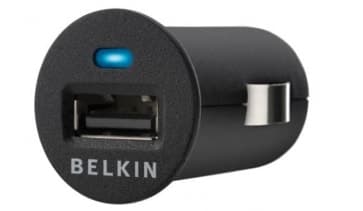 Belkin Micro Auto USB Power Batteri Billaddare till iPad, iPhone, iPod och USB-enhet