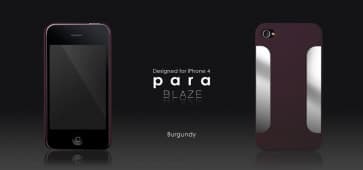Mer Thing Para Blaze Collection Burgundy Röd fall för iPhone 4