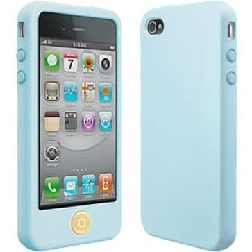 Switcheasy Färger Pastels Babyblå silikonfodral för iPhone 4