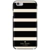 iPhone 6 Plus 6s Kate Spade randig Svart Cream Hybrid Hard Shell Case