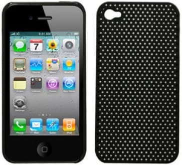iPhone 4 Перфорированных Черное Мягкое Касание Оснастки Случая Родового Грифона Flexgrip Закончит