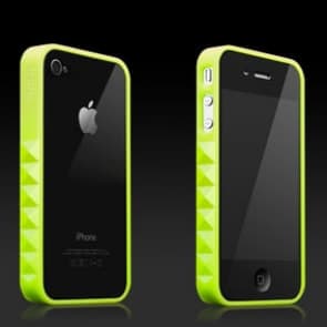 Более Вещь Неоновый Зеленый Слейд Глэм Rocka Желе Кольцо iPhone 4 Случай Бампера