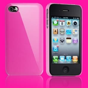 Важен Tpe Иро Глянцевого Пурпурный Розовый Уф Покрытие Оснастки Случая Для iPhone 4